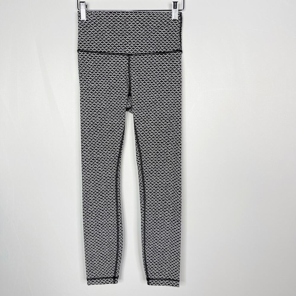 Lululemon Womens 4 Black Wunder Under Hi Rise 7/8 Tight Full On Luxtreme 25"